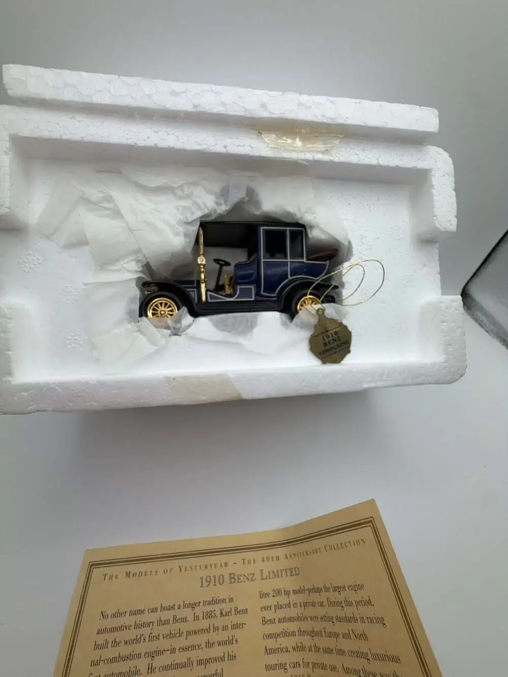 Matchbox Models of Yesteryear 1910 Benz Limousine 40th Anniversary Collection Di